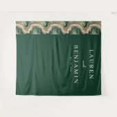 Tenture Graceful Green Marble Design (Devant (Horizontal))