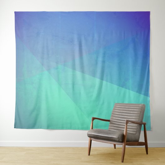 Tenture Gradation Blue Aqua & Turquoise (En situation (horizontale))