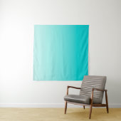 Tenture gradient aqueux turquoise (En situation (horizontale))