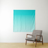 Tenture gradient aqueux turquoise (En situation)