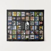 Tenture Graduate 44 Photo Collage Nom de l'école Noir (Devant (Horizontal))