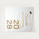 Tenture Graduate moderne Gold Script Graduation Party (Devant (Horizontal))