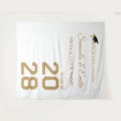 Tenture Graduate moderne Gold Script jumeau Graduation Par (Devant (Horizontal))