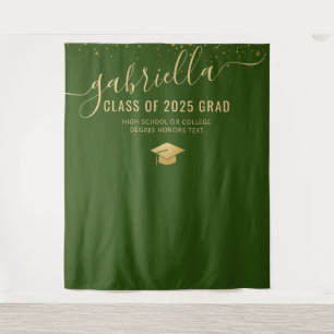 Tenture Graduation 2025 Green Photo Booth Selfie fond