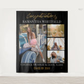 Tenture Graduation 2025 Photos Black Backdrop Photobooth (Devant)