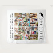 Tenture Graduation 30 Photo Collage Photo Booth Backdrop (Devant (Horizontal))