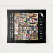 Tenture Graduation 30 Photos Black Photo Booth fond (Devant (Horizontal))