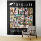 Tenture Graduation 30 Photos Black Photo Booth fond (En situation)
