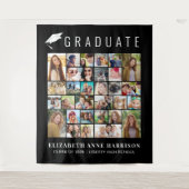 Tenture Graduation 30 Photos Black Photo Booth fond (Devant)