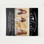 Tenture Graduation 3 Collage photo Grand fond noir (Devant (Horizontal))
