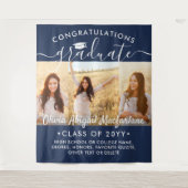 Tenture Graduation 3 Photo Collage Marine Bleu Contexte (Devant)