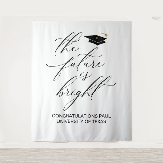 TENTURE GRADUATION BACKDROP BANNER THE FUTURE IS BRIGHT (Devant)