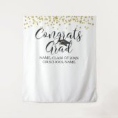 Tenture Graduation Confetti GRATS GRAD Ceremony Party (Devant)