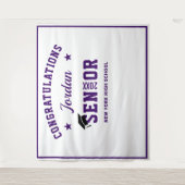 Tenture Graduation moderne violet - Photo Booth Arrière-pl (Devant)