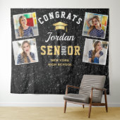Tenture Graduation Noire moderne 4 - Booth Backdrop (en no (En situation (horizontale))