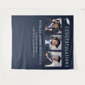 Tenture Graduation Party Blue Photo Booth Backdrop (Devant (Horizontal))