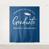 Tenture Graduation Photo Booth Blue (Devant)