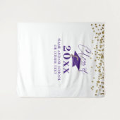 Tenture Graduation Purple Classe Année Contexte (Devant (Horizontal))