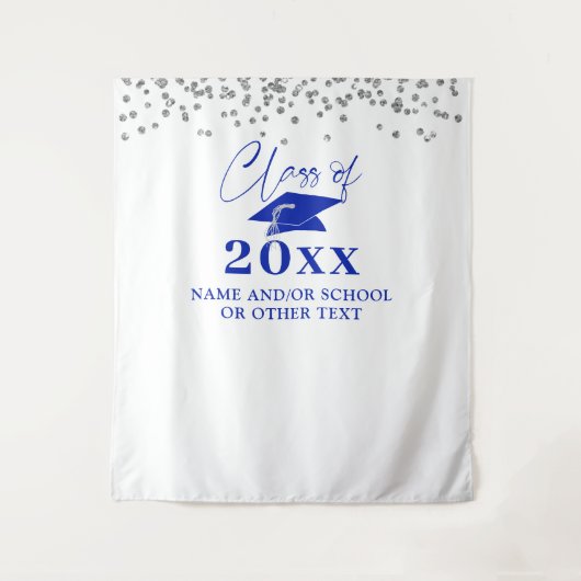 Tenture Graduation Royal Blue Class Année Contexte (Devant)