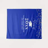 Tenture Graduation Royal Blue Class Année Photo Contexte (Devant (Horizontal))
