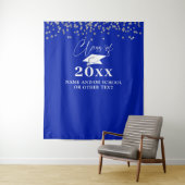 Tenture Graduation Royal Blue Class Année Photo Contexte (En situation)