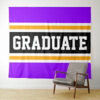 GRADUÉ Bandes violettes noires orange vives