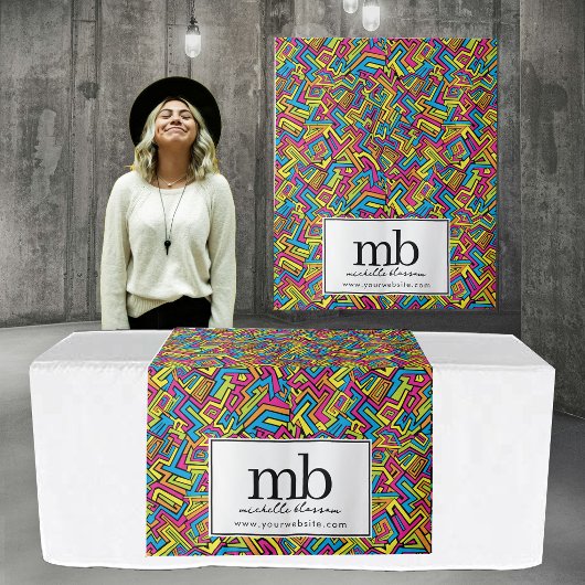 Tenture Graffiti Logo  Business Table Runner Banner