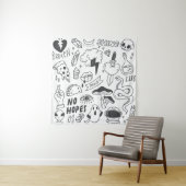 Tenture Graffiti mignon : Doodle Art Set. (En situation)