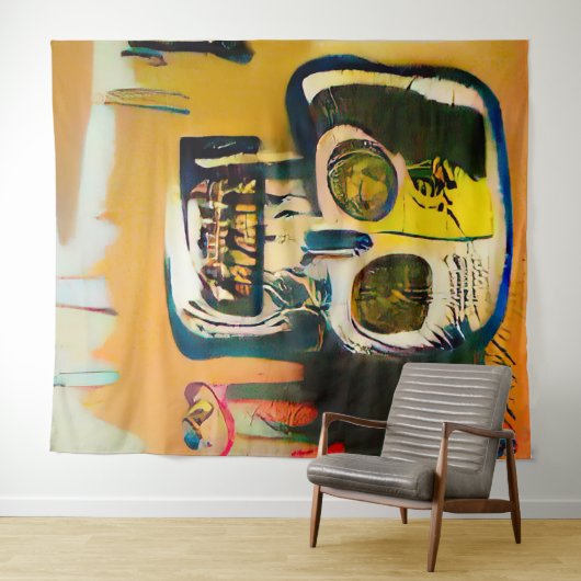 Tenture Graffiti Skull (En situation (horizontale))