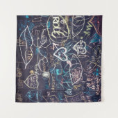 Tenture Graffiti tableau noir amour (Devant (Horizontal))