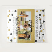 Tenture Grand 3 Photos Graduation Party BlackGold fond (Devant (Horizontal))