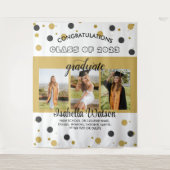 Tenture Grand 3 Photos Graduation Party BlackGold fond (Devant)