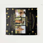 Tenture Grand 3 Photos Graduation Party BlackGold fond (Devant (Horizontal))