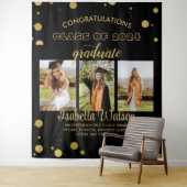 Tenture Grand 3 Photos Graduation Party BlackGold fond (En situation)