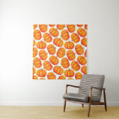 Tenture Grand citrouille orange. Impression simple avec aq (En situation (horizontale))