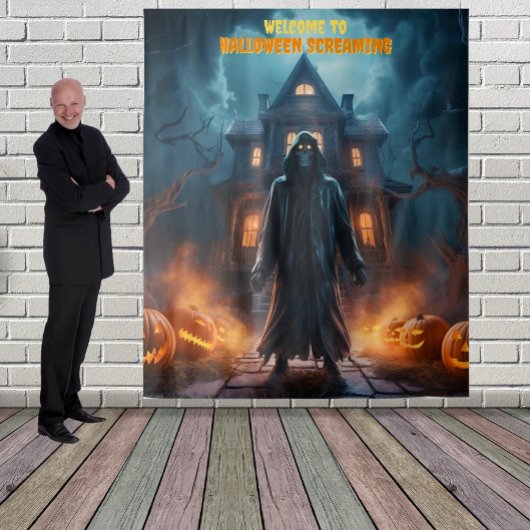 Tenture Grand Fond Suspendu de Fantôme pour Halloween