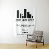 Tenture Grand logo et arrière-plan pour les médias sociaux (En situation)