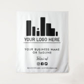 Tenture Grand logo et arrière-plan pour les médias sociaux (Devant)