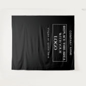 Tenture Grand logo Nom de la société Slogan Black Backdrop (Devant (Horizontal))