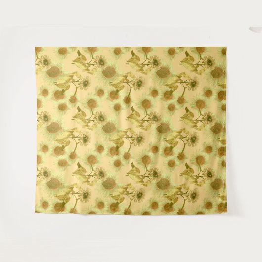 Tenture Grand Motif de tournesol (Devant (Horizontal))