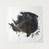 Tenture Grand Munsterlander avec faisan (Devant (Horizontal))