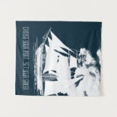 Tenture Grand navire et nuages Nautique (Devant (Horizontal))