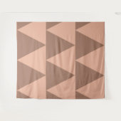 Tenture Grand Triangles géométriques Mocha Mousse Dusty ro (Devant (Horizontal))