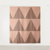 Tenture Grand Triangles géométriques Mocha Mousse Dusty ro (Devant)