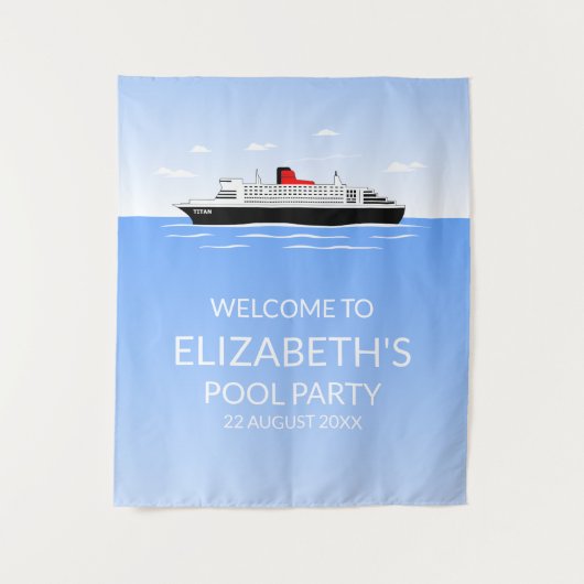 Tenture Grande fête de la piscine (Devant)