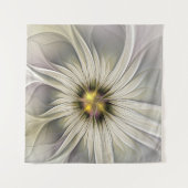 Tenture Grande Fleur d'ivoire, Abstrait Art Fractal Modern (Devant (Horizontal))