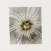 Tenture Grande Fleur d'ivoire, Abstrait Art Fractal Modern (Devant)