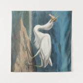 Tenture Grande Peinture de la faune d'Audubon Heron blanc (Devant (Horizontal))