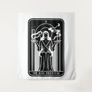 Tenture Grande Prêtresse du Tarot Femme Fumant de l'Herbe