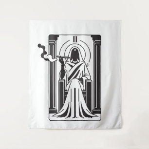 Tenture Grande Prêtresse du Tarot Fumant de l'Occulte